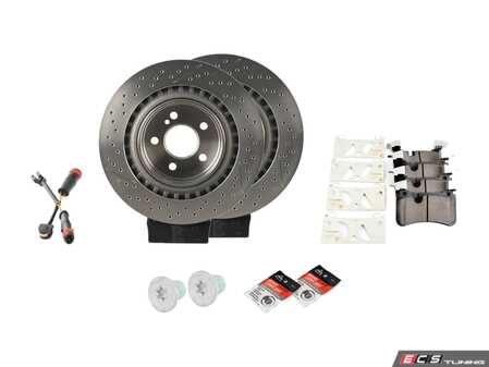 ES#4643360 - 2044230412KT4 - Rear Brake Service Kit  - Featuring Brembo rotors and Brembo Ceramic pads - Assembled By ECS - Mercedes Benz