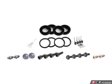 ES#2765811 - 1J0698451LINSKT3 - rear pad and rotor installation kit - stage 2 - This comprehensive kit includes every serviceable item on both calipers and rotors - Assembled By ECS - Volkswagen