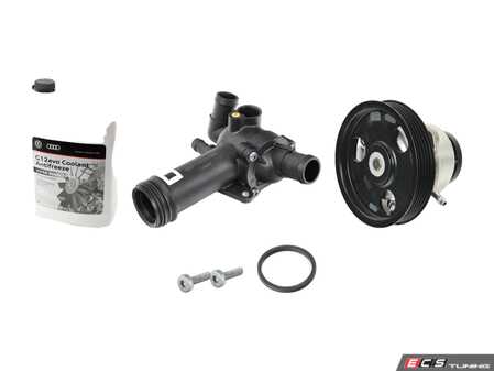 ES#4820278 - 07K121011NKT1 - Water Pump And Thermostat Kit - Featuring everything OE you need to replace your water pump and thermostat. - Assembled By ECS - Audi