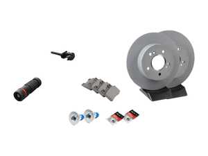 ES#4643559 - 2034230112KT7 - Rear Brake Service Kit - Featuring Genuine Mercedes-Benz rotors, and Genuine Mercedes-Benz pads - Genuine Mercedes Benz - Mercedes Benz