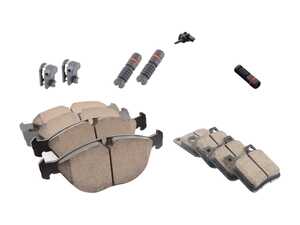 ES#2771390 - 0034202120KT3 - Front & Rear Brake Pad Kit - Featuring Akebono Euro pads and PEX sensors - Assembled By ECS - Mercedes Benz