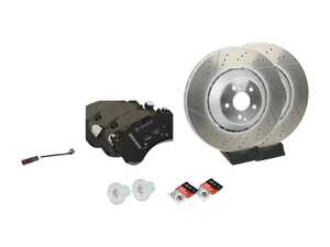 ES#4668522 - 2314211812KT3 - Front Brake Service Kit - Featuring Front VNE Rotors, and Genuine Mercedes-Benz pads - Assembled By ECS - Mercedes Benz