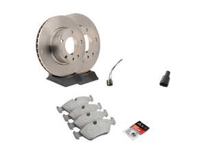 ES#4815705 - 34111161717KT - Front Brake Service Kit - Includes front rotors, pads, wear sensor, and associated hardware. - Assembled By ECS - BMW