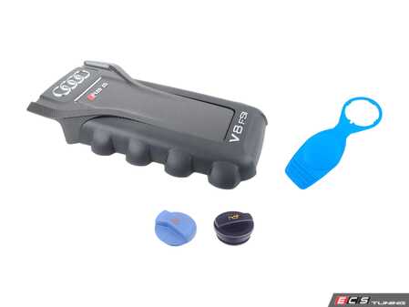 ES#3677953 - 8t0103926bKT - Engine Bay Refresh Kit - Restore your vehicles engine bay with a new engine cover, oil and coolant cap! - Genuine Volkswagen Audi - Audi