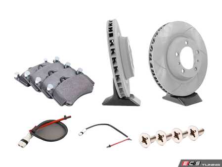 ES#2598352 - 99635140904FPKT - Performance Front Brake Service Kit - Featuring Sebro slotted rotors and Hawk HPS brake pads - Assembled By ECS - Porsche