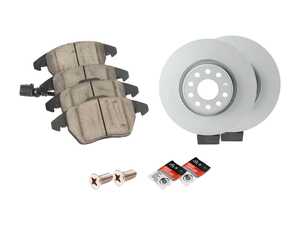 ES#3173659 - 5c0698151aecoKT - Economy Ceramic Front Brake Service Kit (312x25) - Coated Optimal Rotors and ECS DD23 Ceramic Brake pads - Only the essentials to perform a brake service - Assembled By ECS - Volkswagen