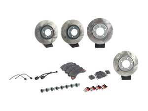ES#4499467 - 97035140300KT10 - Front & Rear Brake Service Kit - Featuring Sebro Rotors and TRW Pads - Assembled By ECS - Porsche