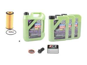 ES#4642895 - 6131800009KT3 - Liqui Moly Molygen Diesel Oil Service Kit (5w-40) - With ECS Magnetic Drain Plug - Includes Hengst filter and Liqui Moly Molygen New Generation 229.52 Spec oil - Assembled By ECS - Mercedes Benz