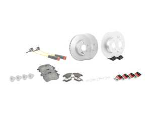 ES#3618337 - 204421312KT1 - Front & Rear Brake Service Kit - Featuring Meyle Rotors and Pagid pads - Assembled By ECS - Mercedes Benz