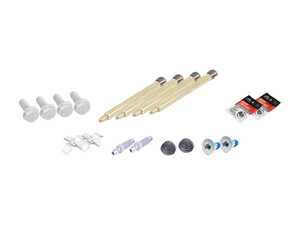 ES#2772052 - 0019911660KT2 - Rear Pad And Rotor Installation Kit - Includes everything to install new rear brakes including guide pins - Genuine Mercedes Benz - Mercedes Benz