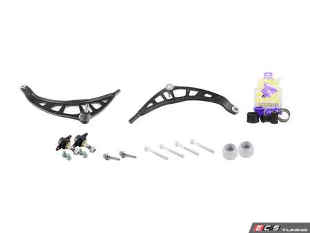 ES#4265963 - 31129806519KT2 - Performance Front Lower Control Arm / Wishbone With Ball Joint - Kit  - Includes Control Arms, Powerflex Main Front Bushings, Hardware, and Ball Joints! - Assembled By ECS - MINI