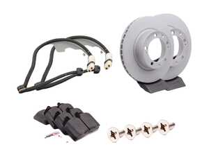 ES#2594790 - 95135104102FPKT - Performance Front Brake Service Kit - Featuring Zimmerman Z-Coated rotors and Hawk HPS brake pads  - Assembled By ECS - Porsche