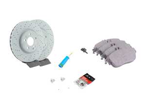 ES#3678233 - 2464212612KT2 - CLA250 Front Brake Service Kit - Genuine-Mercedes Benz Front Brake Rotors, Pads, and Brake Wear Sensor - Genuine Mercedes Benz - Mercedes Benz