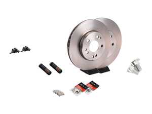 ES#4643555 - 1244212412KT4 - Front Brake Service Kit - Featuring Zimmerman rotors, and Akebono Euro Ceramic pads - Assembled By ECS - Mercedes Benz