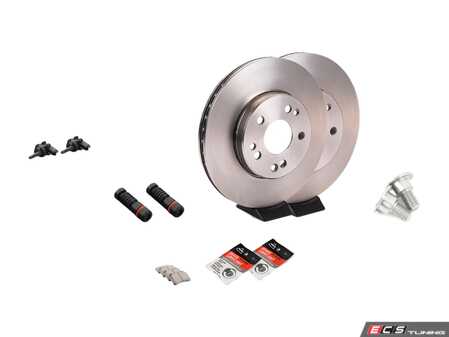 ES#4643555 - 1244212412KT4 - Front Brake Service Kit - Featuring Zimmerman rotors, and Akebono Euro Ceramic pads - Assembled By ECS - Mercedes Benz