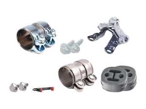 ES#2594042 - 1K0253144APKT3 - Cat-Back Exhaust Installation Kit - Includes all clamps and hardware to install a cat-back system - Assembled By ECS - Audi