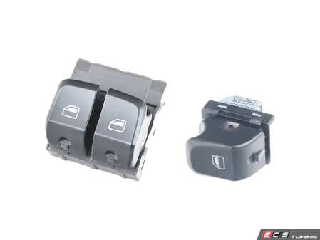 ES#2763817 - 8K0959851CVKT - Window Switch Kit - Nero (Black) - Includes both interior window switches - Genuine Volkswagen Audi - Audi