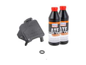 ES#4716228 - 0004602283KT - Mercedes Power Steering Reservoir Replacement Kit - Service Kit contains replacement OE reservoir and enough fluid to perform a full system flush. Features Liqui Moly Fully Synthetic Top Tec 1200 fluid. - Genuine Mercedes Benz - Mercedes Benz