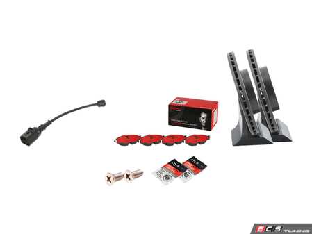 ES#5388376 - 5Q0615301HKT3 - Front Brake Service Kit - (288x25) - Featuring Brembo Rotors, Brembo pads, and wear sensors - Assembled By ECS - Volkswagen