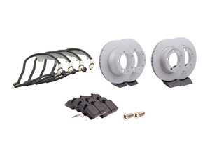 ES#2597897 - 95135104102PKT1 - Performance Front & Rear Brake Service Kit - Featuring Zimmerman Z-Coated rotors and Hawk HPS brake pads  - Assembled By ECS - Porsche