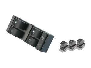ES#2778044 - 4B0959851BKT1 - Window Switch Kit - Sabre (Black) - Includes all four interior window switches - Assembled By ECS - Audi