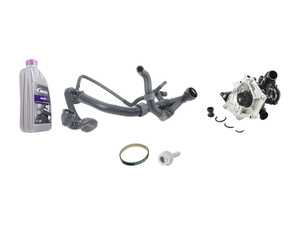 ES#3690611 - 06l121111mKT - Cooling System Refresh Kit - Level 1 - This entry level kit includes thermostat, waterpump, complete upper radiator hoses and coolant - Assembled By ECS - Volkswagen