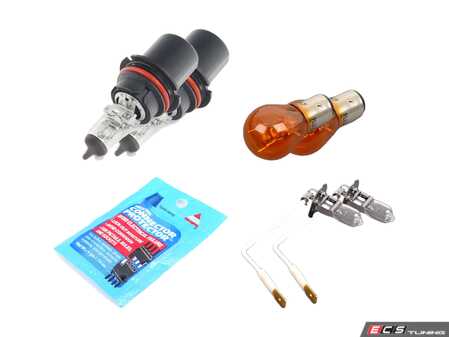 ES#2766081 - 1H0998HLTKT - Headlight Bulb Refresh Kit - Replaces all the bulbs in both of your headlights, fog light housings, and front turn signal housings - Assembled By ECS - Volkswagen