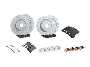 ES#4643364 - 0004212012070KT2 - Front & Rear Brake Service Kit - Featuring Zimmerman rotors and TRW Ceramic pads - Assembled By ECS - Mercedes Benz