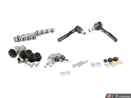 ES#4005338 - w210-fsrk-abe-S1 - Front Suspension Refresh Kit - Stage 1 - Includes lower control arm bushings, lower ball joints, outer tie rod ends, and associated hardware - Assembled By ECS - Mercedes Benz