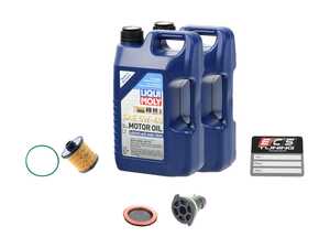 ES#4758768 - 1771805500KT7 - M177 Liqui Moly Leichtlauf High Tech Oil Service Kit (5w-40) - Includes Purflux filter and Liqui Moly Leichtlauf High Tech MB 229.5 Spec oil - Assembled By ECS - Mercedes Benz