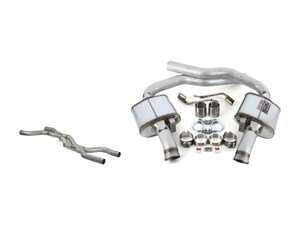 ES#4056945 - 242313+245106KT1 - Superprint Cat-Back Exhaust System - No Tips - Stainless steel cat-back system with dual mufflers - Supersprint - Porsche