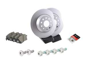 ES#4475543 - 3q0615601a4KT - Rear Brake Service Kit (300x12) - Featuring genuine service parts - Genuine Volkswagen Audi - Audi