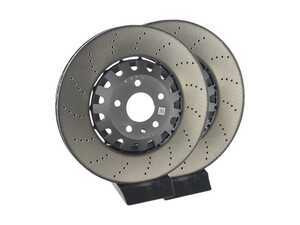ES#4493139 - 4m0615301am1ktKT - Front Cross-Drilled Brake Rotors - Pair (375x35mm) - Restore the stopping power in your RS5! - VNE - Audi