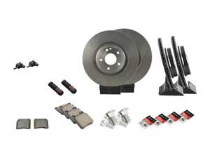 ES#4643617 - 1294212112KT2 - Front & Rear Brake Service Kit - Featuring Brembo rotors, and Brembo Ceramic pads - Assembled By ECS - Mercedes Benz