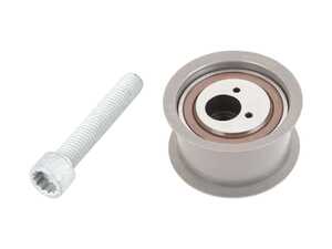 ES#3145872 - 077109244EKT - Timing Belt Roller Kit - Larger roller that attaches to the engine block - Includes hardware - Assembled By ECS - Audi Volkswagen