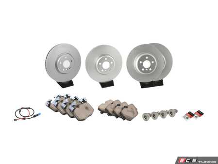 ES#4809741 - 34116860911KT - Front & Rear Brake Service Kit - Brake service kit including pads, rotors, and wear sensors. - Assembled By ECS - BMW