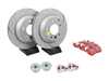 ES#2986581 - 7L6698302KKT9 - Performance Rear Brake Service Kit - Featuring EBC GD Series Dimpled & Slotted rotors and EBC Redstuff pads - Assembled By ECS - Audi