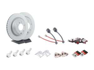 ES#4658171 - 95535240300RPKT1 - Rear Brake Service Kit - Featuring Zimmerman rotors, and Textar pads - Assembled By ECS - Porsche