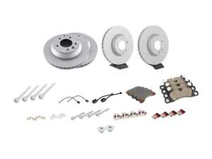 ES#4656986 - 95835140301KT4 - Front & Rear Brake Service Kit - Featuring Zimmerman rotors, and ECS DD23 "Daily Driver" ceramic pads. - Assembled By ECS - Porsche