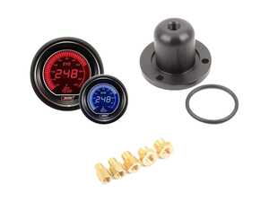 ES#3173690 - oiltempgaugeBRKT - Oil Temperature Sensor And Gauge Kit - Blue/Red - The perfect combination for your oil temperature needs, a Turner oil sensor flange with a Prosport gauge! - Assembled By ECS - BMW