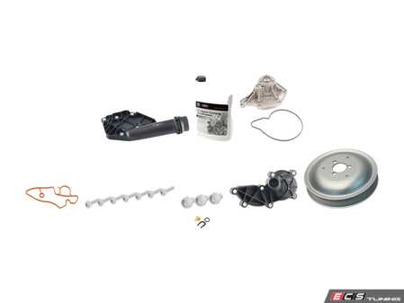 ES#5386445 - 06E121018BKT1 - Water Pump / Thermostat Kit  - Includes everything you need to replace your water pump and thermostat. - Assembled By ECS - Audi