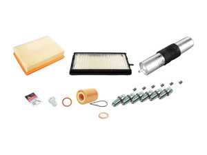 ES#2723013 - M52INS2DgKT - "Dry" Inspection II Service Kit - Includes spark plugs and all filters - add your preferred fluids for a complete service - Genuine BMW - BMW