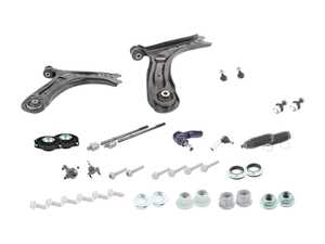 ES#2992225 - 1K01991SKT - Front Suspension Refresh Kit - Stage 3 - Includes inner and outer tie rods, strut mounts, strut bearings, ball joints, sway bar links, front control arms, and related hardware - Assembled By ECS - Volkswagen