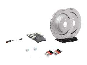 ES#4643578 - 2124230412KT5 - Rear Brake Service Kit - Featuring Genuine Mercedes-Benz rotors, and Genuine Mercedes-Benz pads - Genuine Mercedes Benz - Mercedes Benz