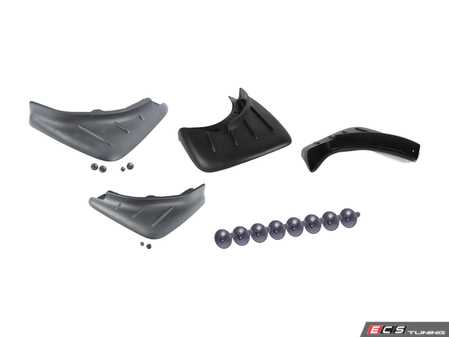 ES#2825678 - 95504480013KT - Front & Rear Splash Guard Kit  - Satin black - Genuine Porsche - Porsche