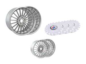 ES#2635542 - 36107966287KT - 21" Alpina B7 Wheel Set - F: 21x10.5 ET28 R: 21x9 ET23 includes center caps - Genuine BMW - BMW