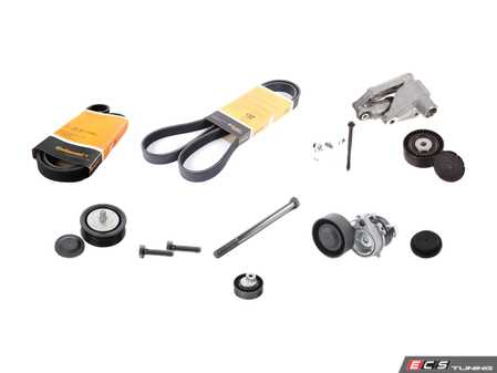 ES#4818717 - 11287636372KT - Accessory Belt Service Kit - Includes belts, tensioners, pulleys, and hardware. - Assembled By ECS - BMW
