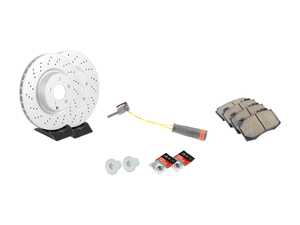 ES#2762575 - 0054209520KT2 - Front Brake Service Kit  - Featuring ECS V5 Rotors And Akebono-Euro Ceramic Pads - Assembled By ECS - Mercedes Benz