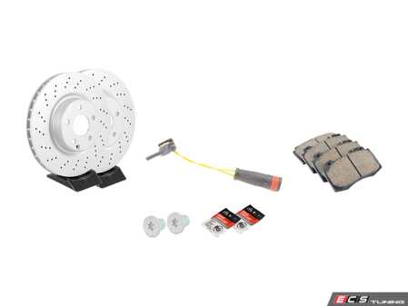 ES#2762575 - 0054209520KT2 - Front Brake Service Kit  - Featuring ECS V5 Rotors And Akebono-Euro Ceramic Pads - Assembled By ECS - Mercedes Benz