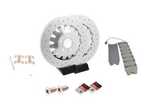 ES#4475370 - 8v0615301r4ktKT - Front Brake Service Kit (370x34) - Features VNE rotors, Brembo pads and everything else needed to service your brakes - Assembled By ECS - Audi